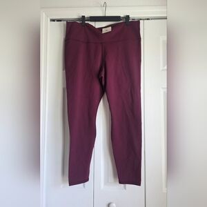 Fabletics Powerhold Burgundy Leggings 2x